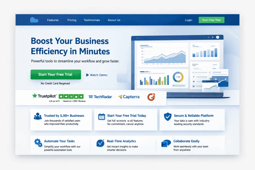Concept: SaaS Website case study